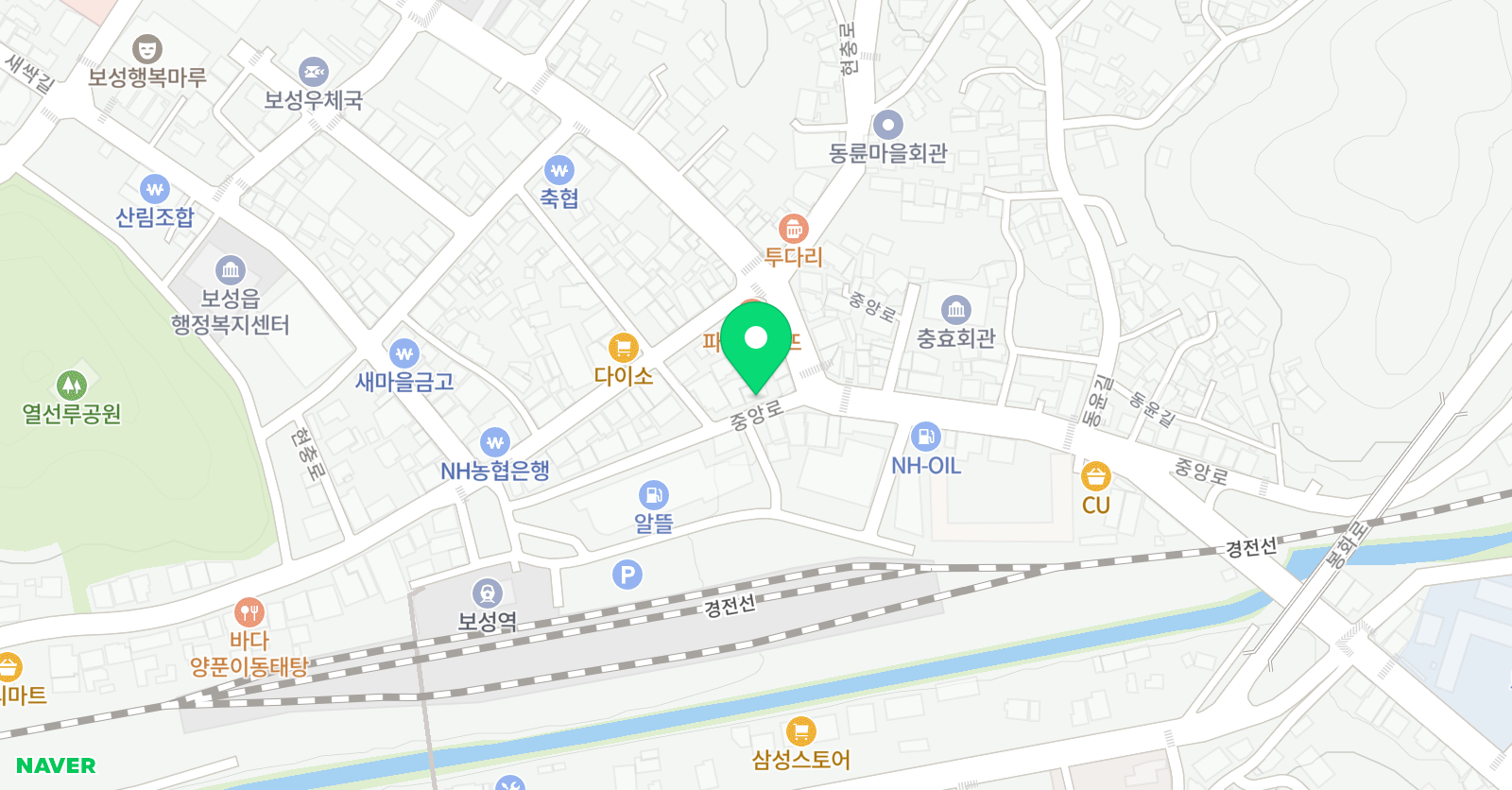E-푸른 학원 위치
