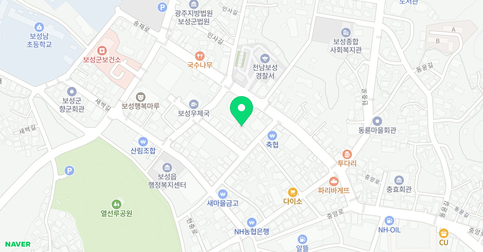 보성 태권도장 위치