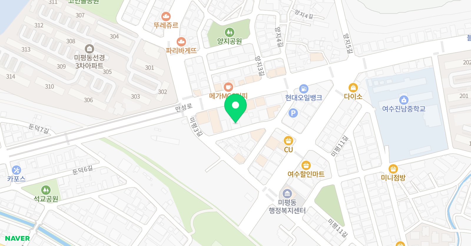 딱풀리는수학 전남동부점 위치