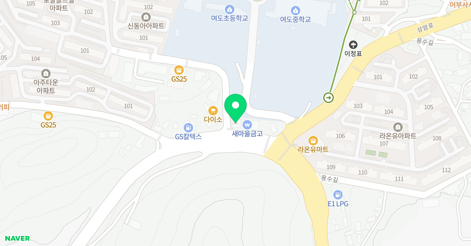 지앤지 학원 위치