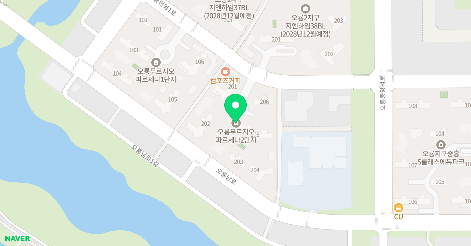 기탄사고력교실 오룡푸르지오파르세나점 위치