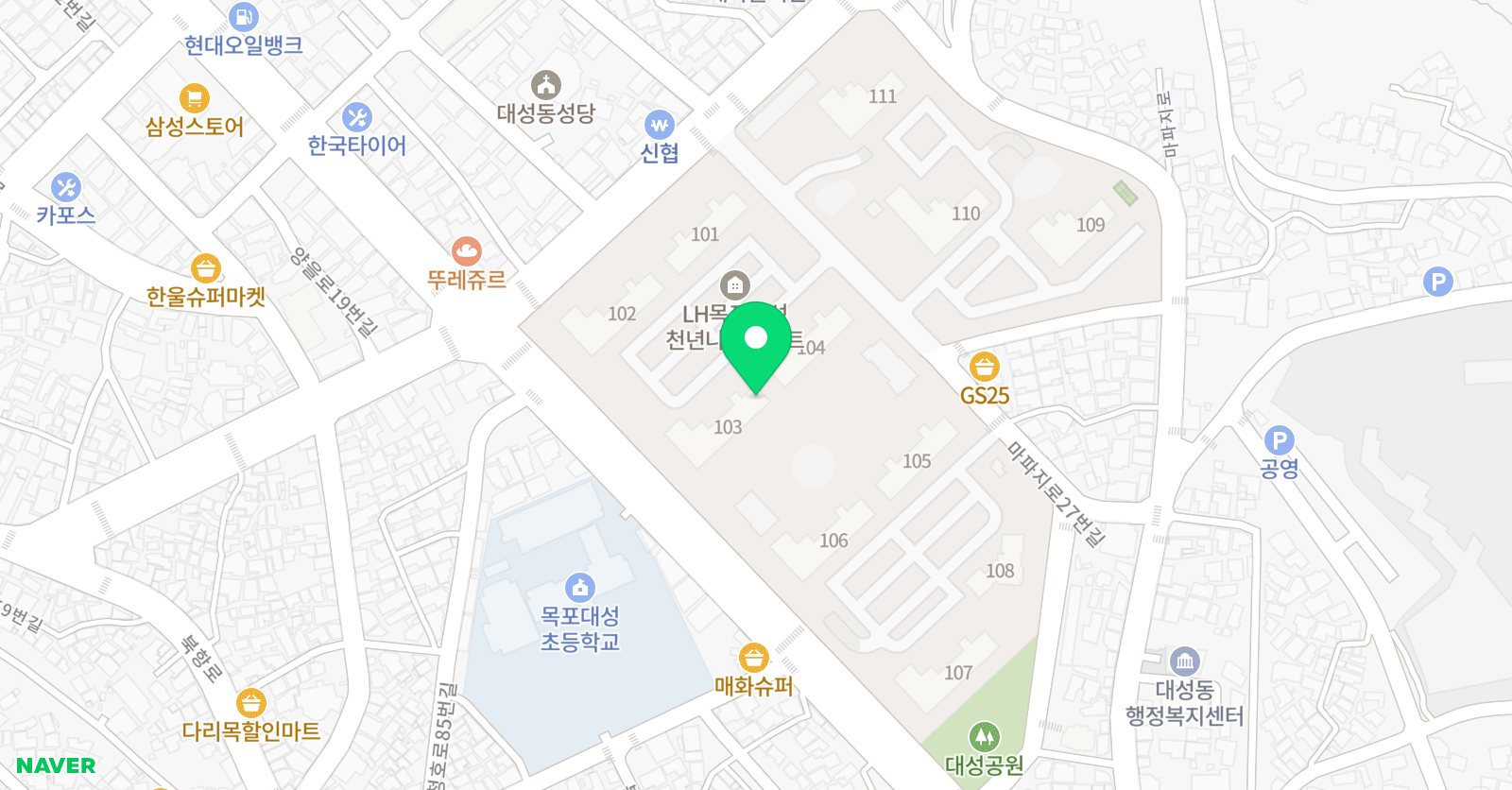 빨간펜 수학의달인 대성천년나무점 위치