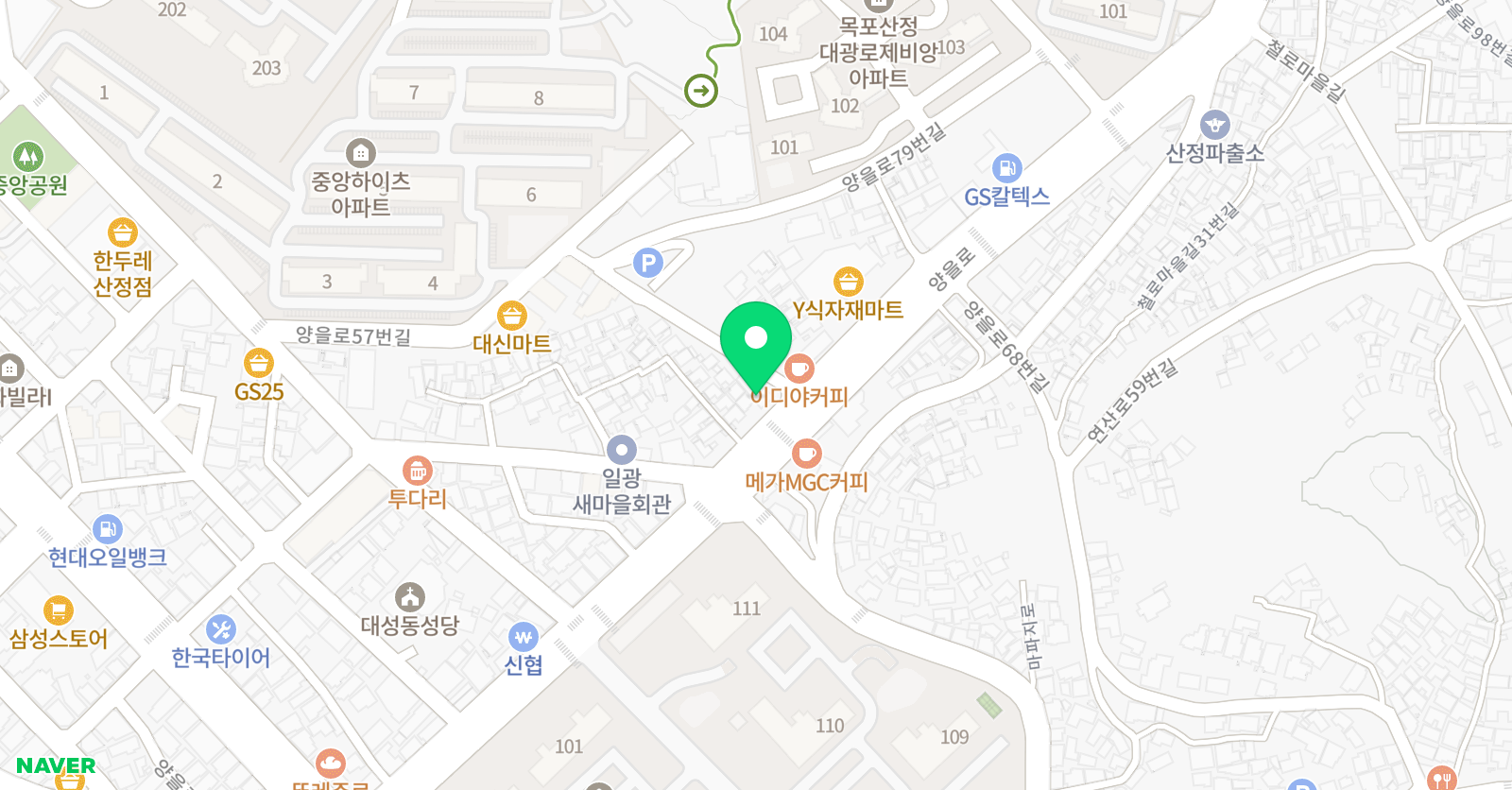 오성 학원 위치