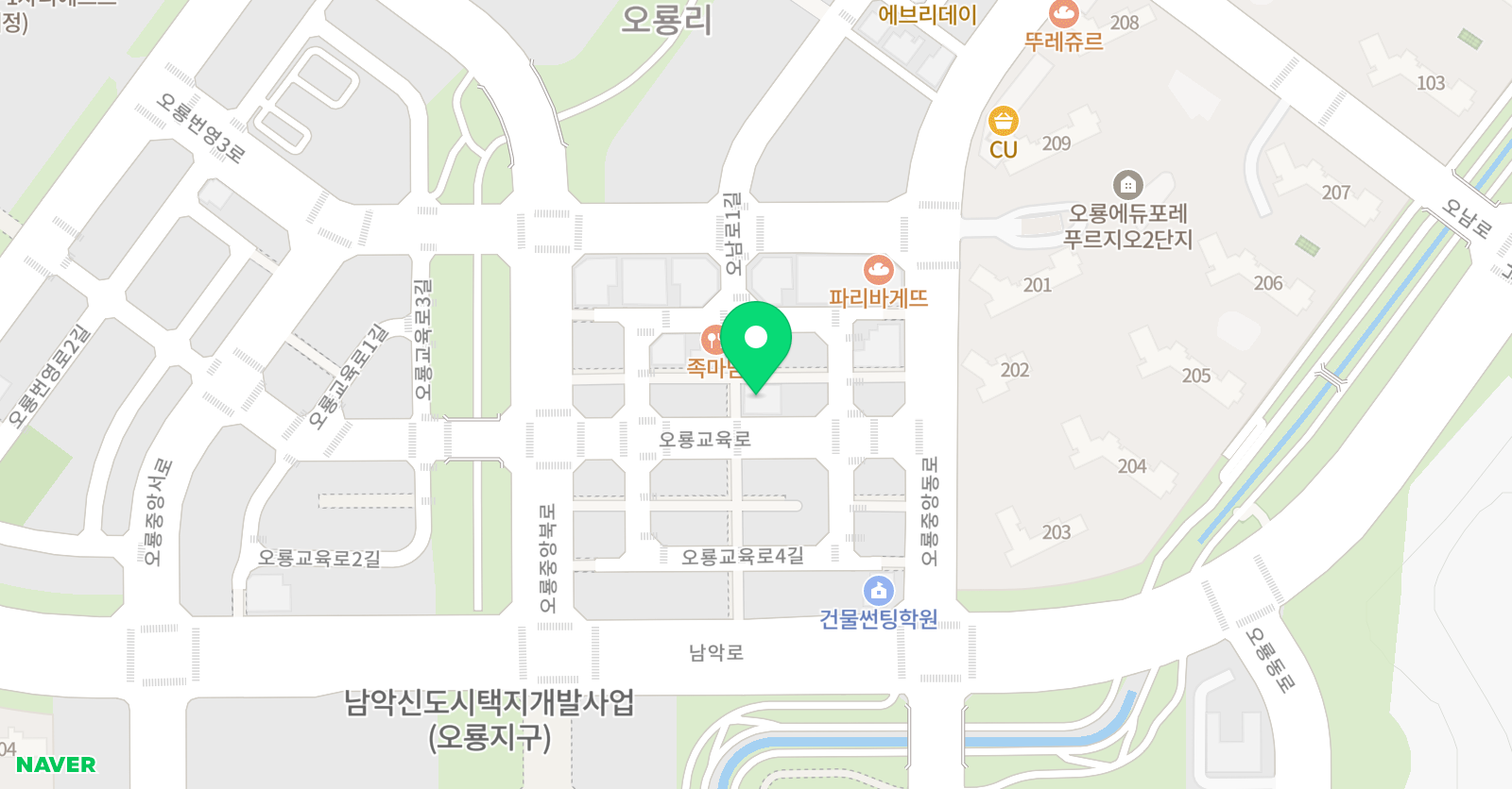 쓰고쓰고 국어글쓰기학원 오룡캠퍼스 위치
