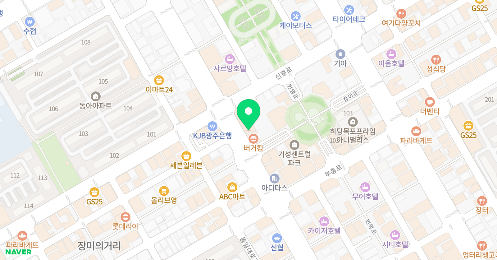 블록피아 목포 하당 교육학원 위치