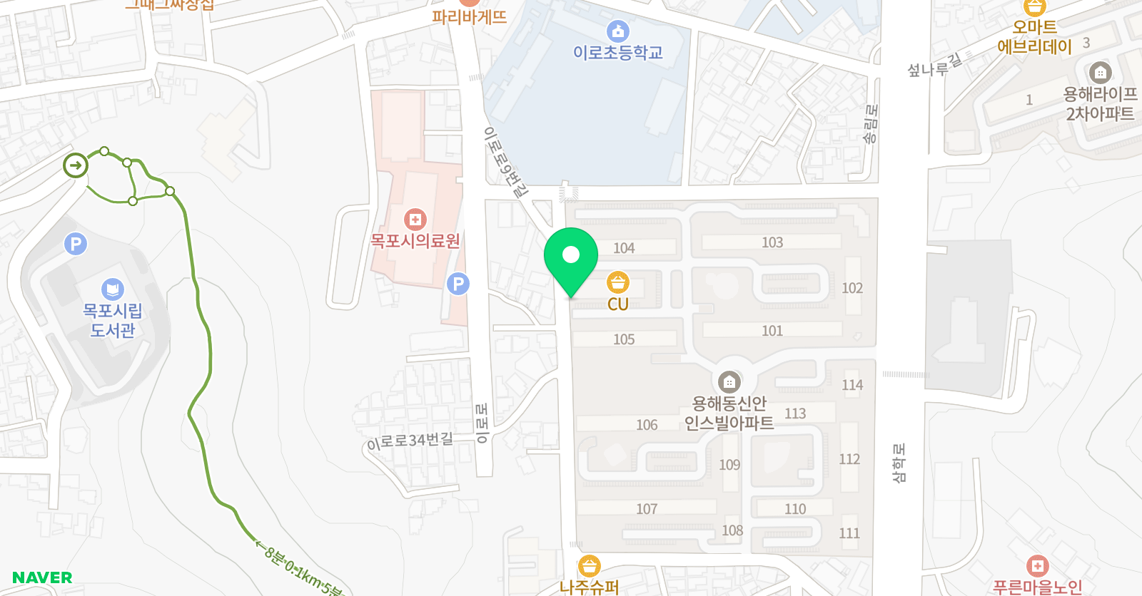 용인대 태권도 위치