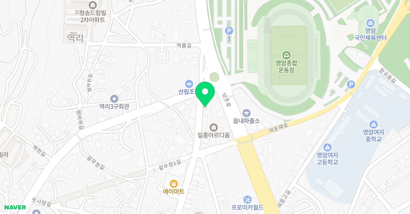 윤선생 영어숲 영암점 위치