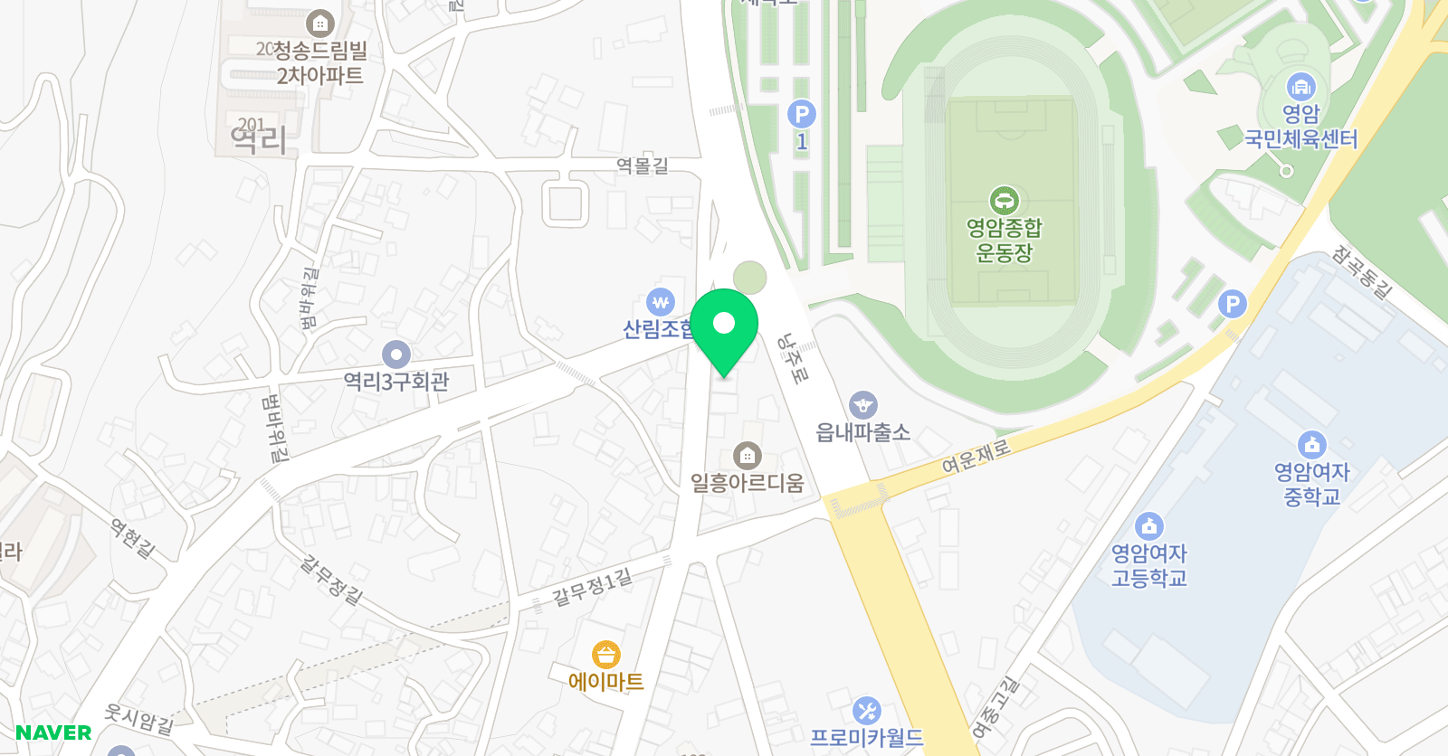 윤선생 영어숲 영암학원 위치
