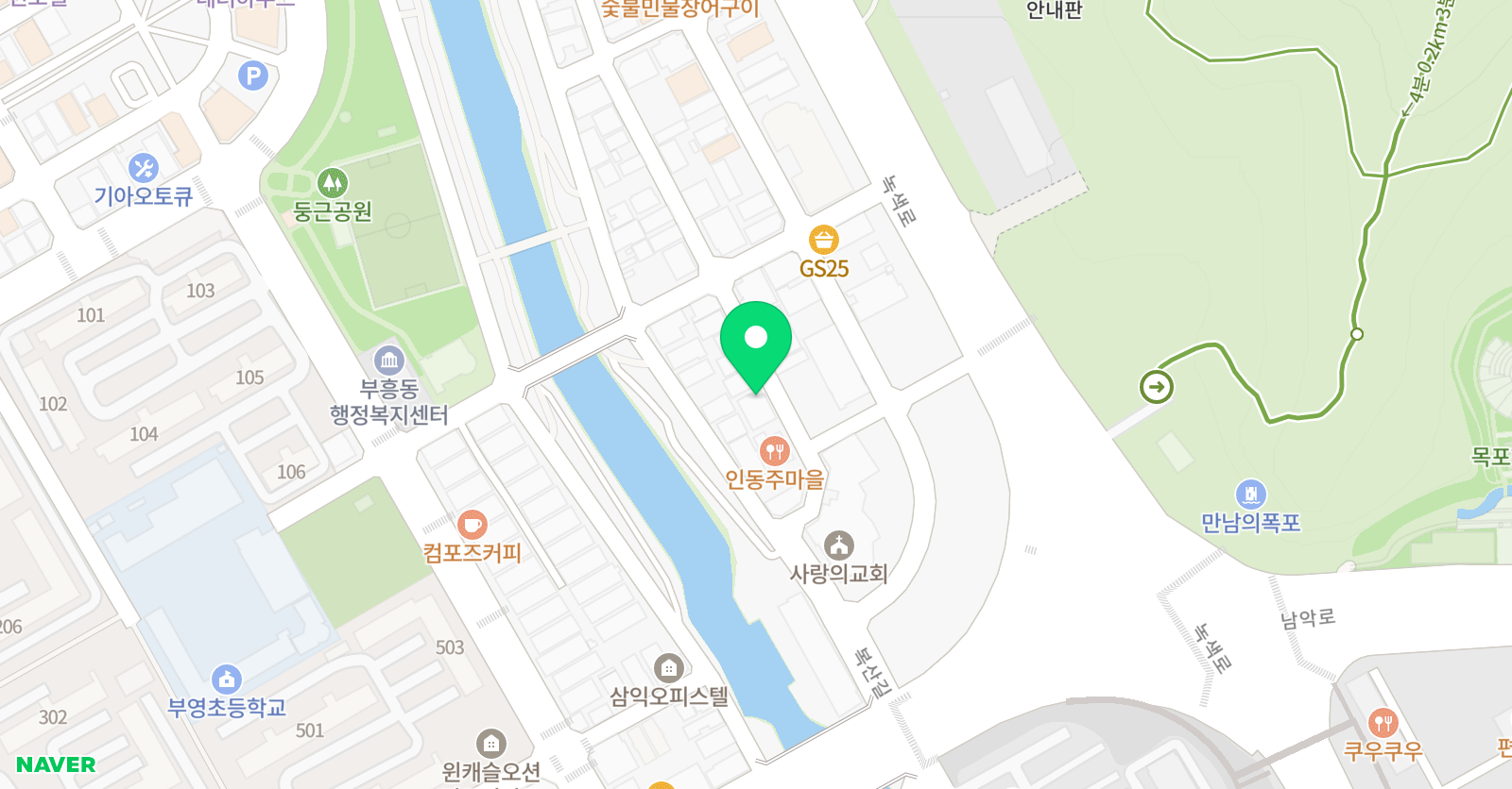 한우리 독서토론논술 위치
