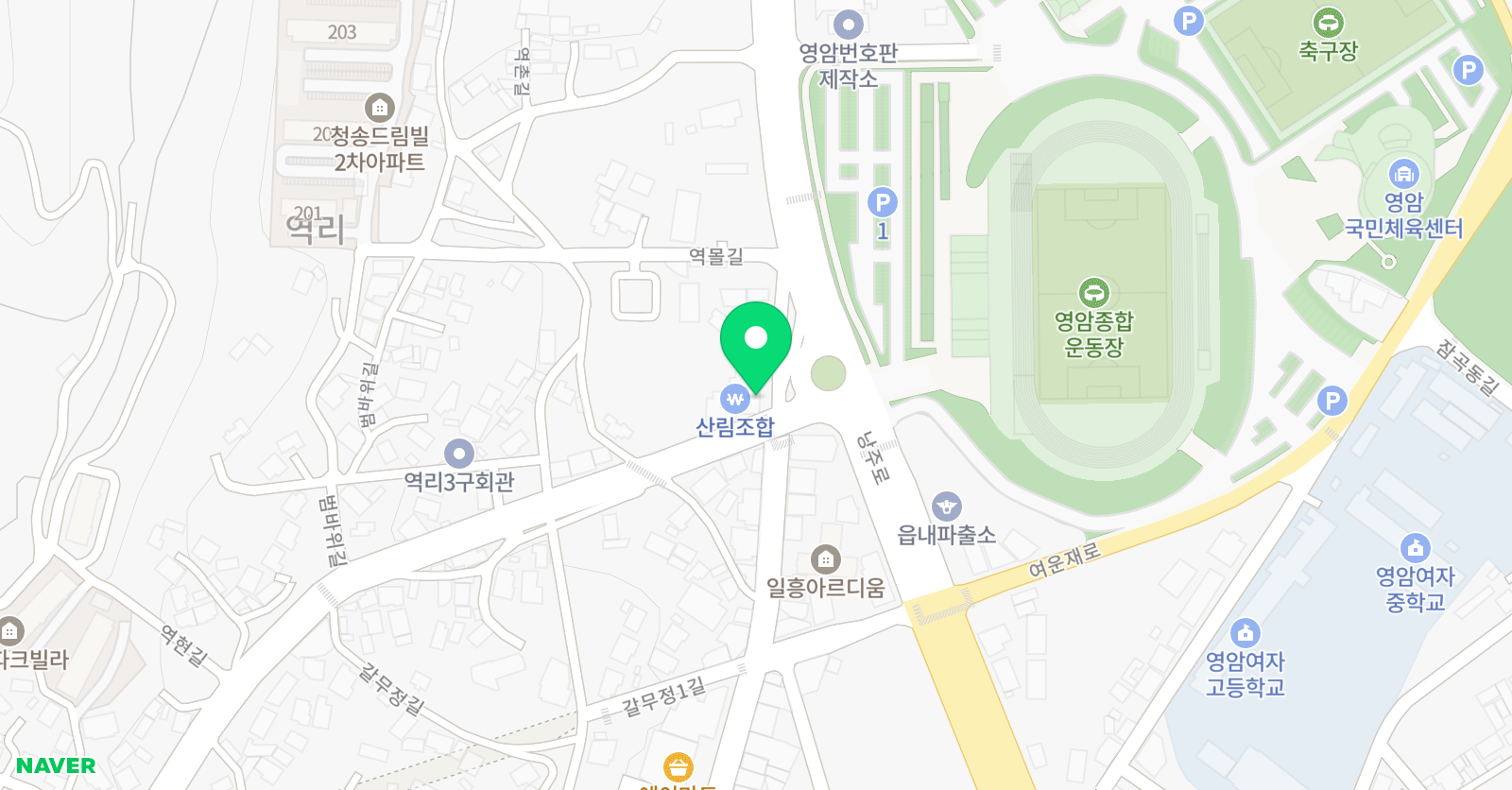 영암 한국태권도장 위치