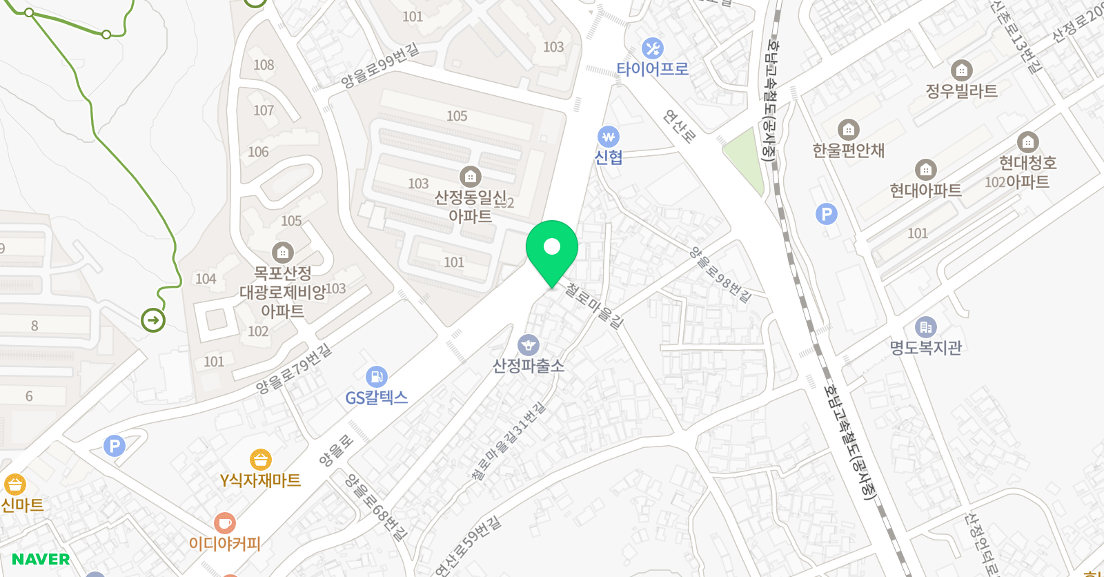 맹호 태권도 위치