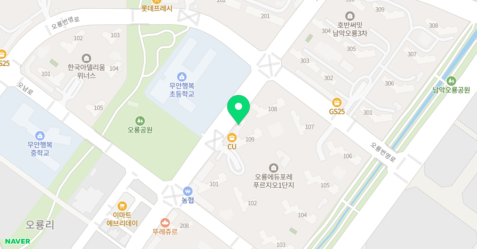 아트앤하트 무안오룡행복 미술교습소 위치