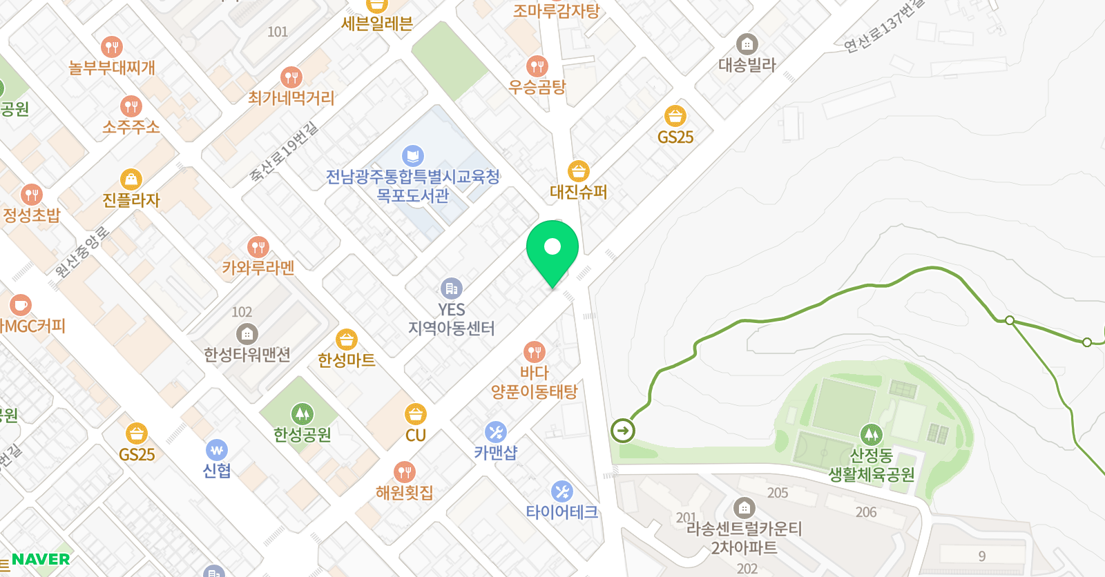 G TOP 영어전문학원 위치