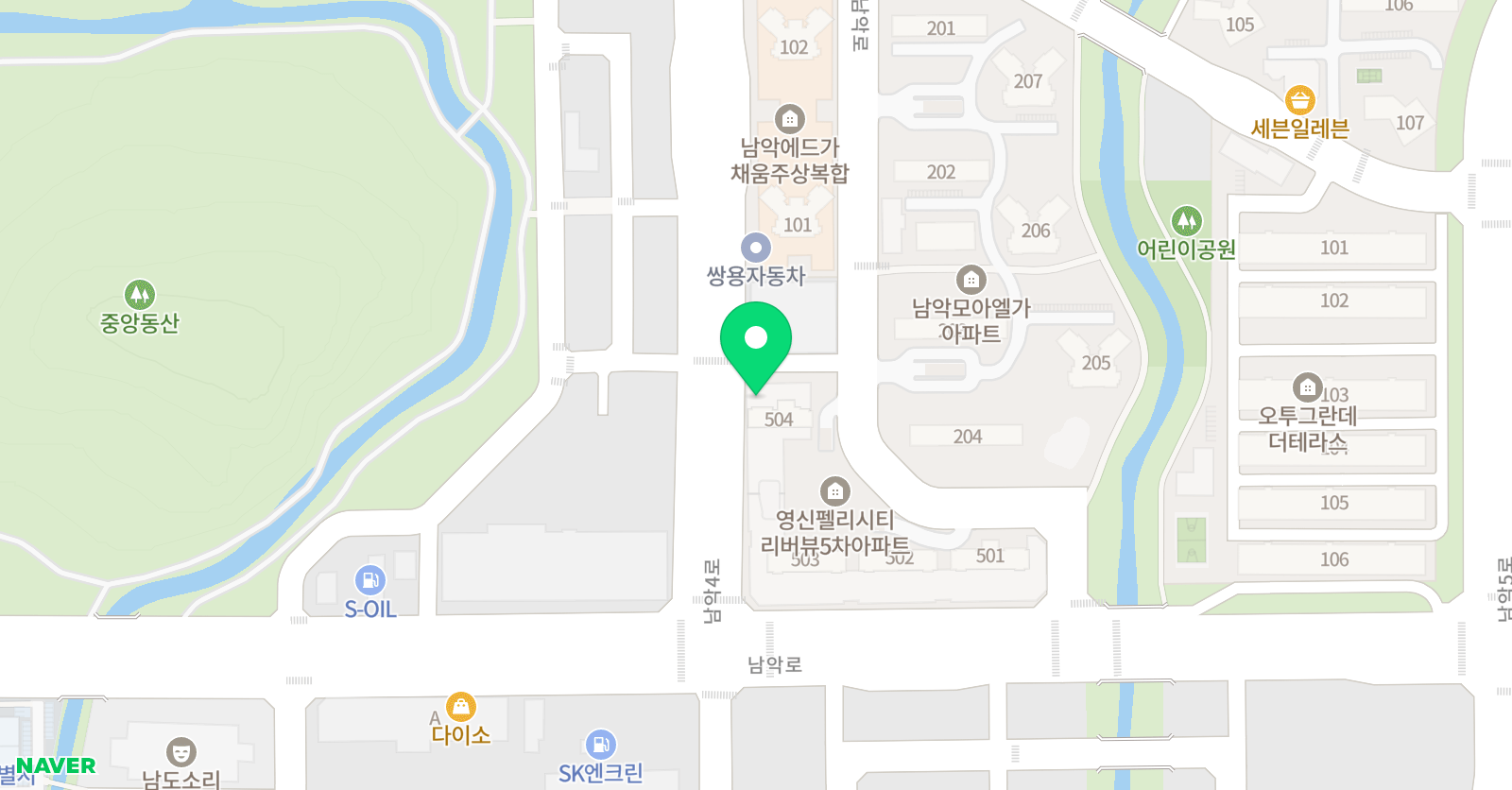 아쿠아스플래쉬 남악오룡점 위치
