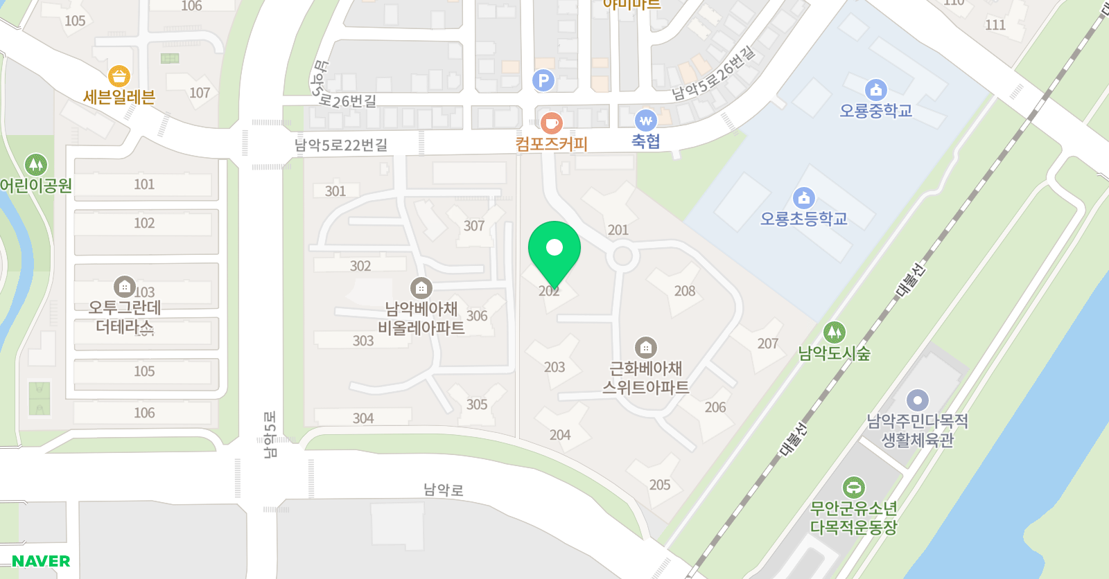 한우리 독서토론논술 오룡홈스쿨 위치