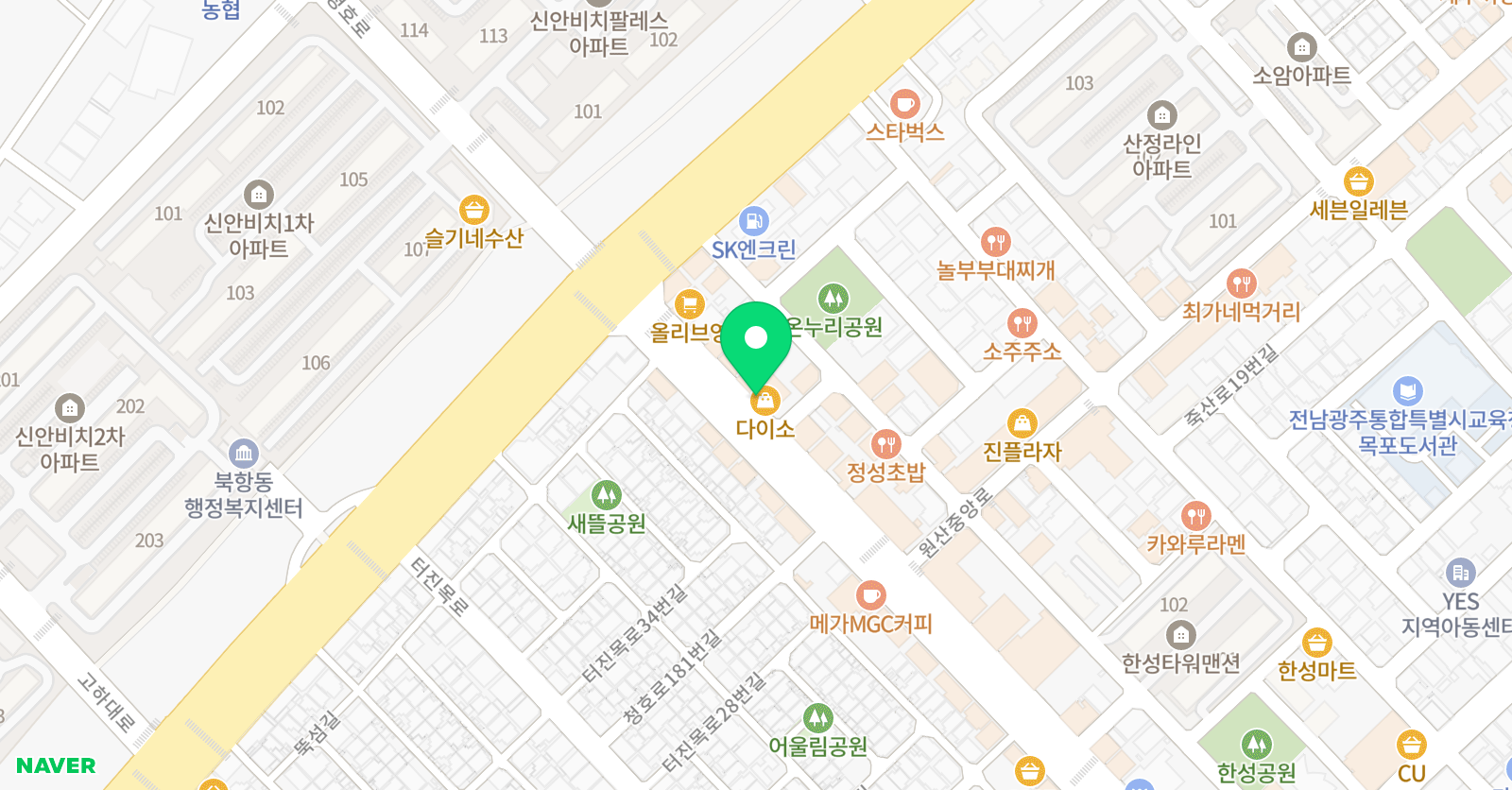 삼성영어셀레나 북항학원 위치