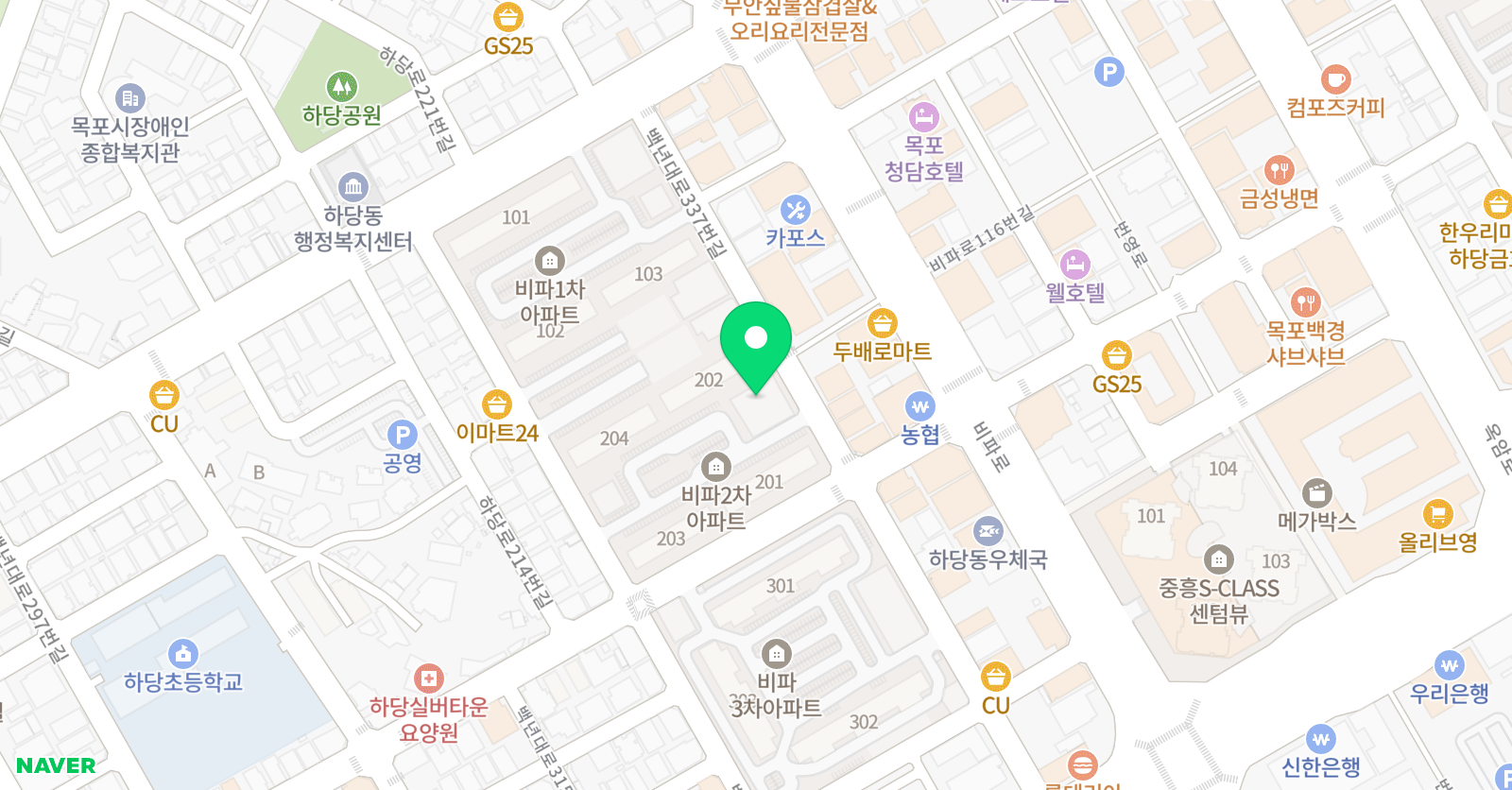 세계로 태권도 학원 위치