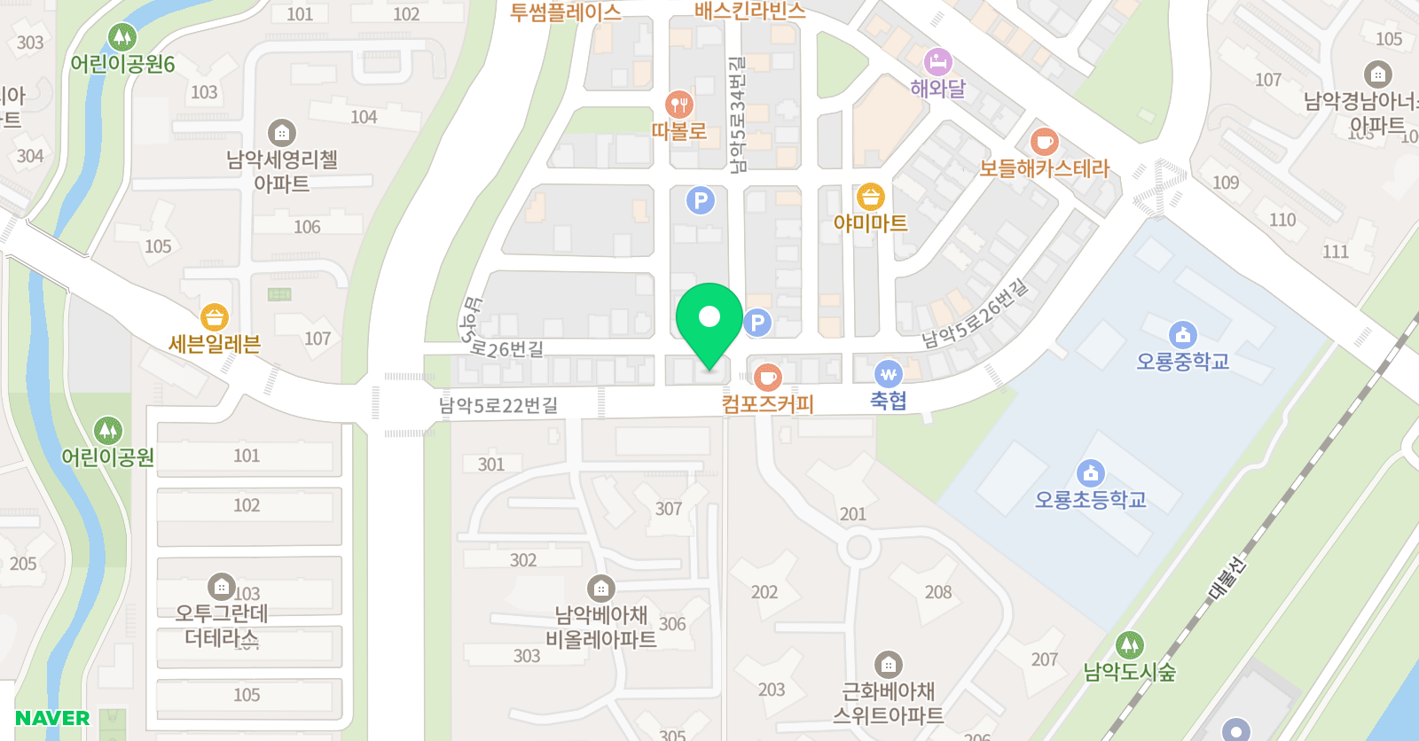 해법수학남악오룡초점 위치