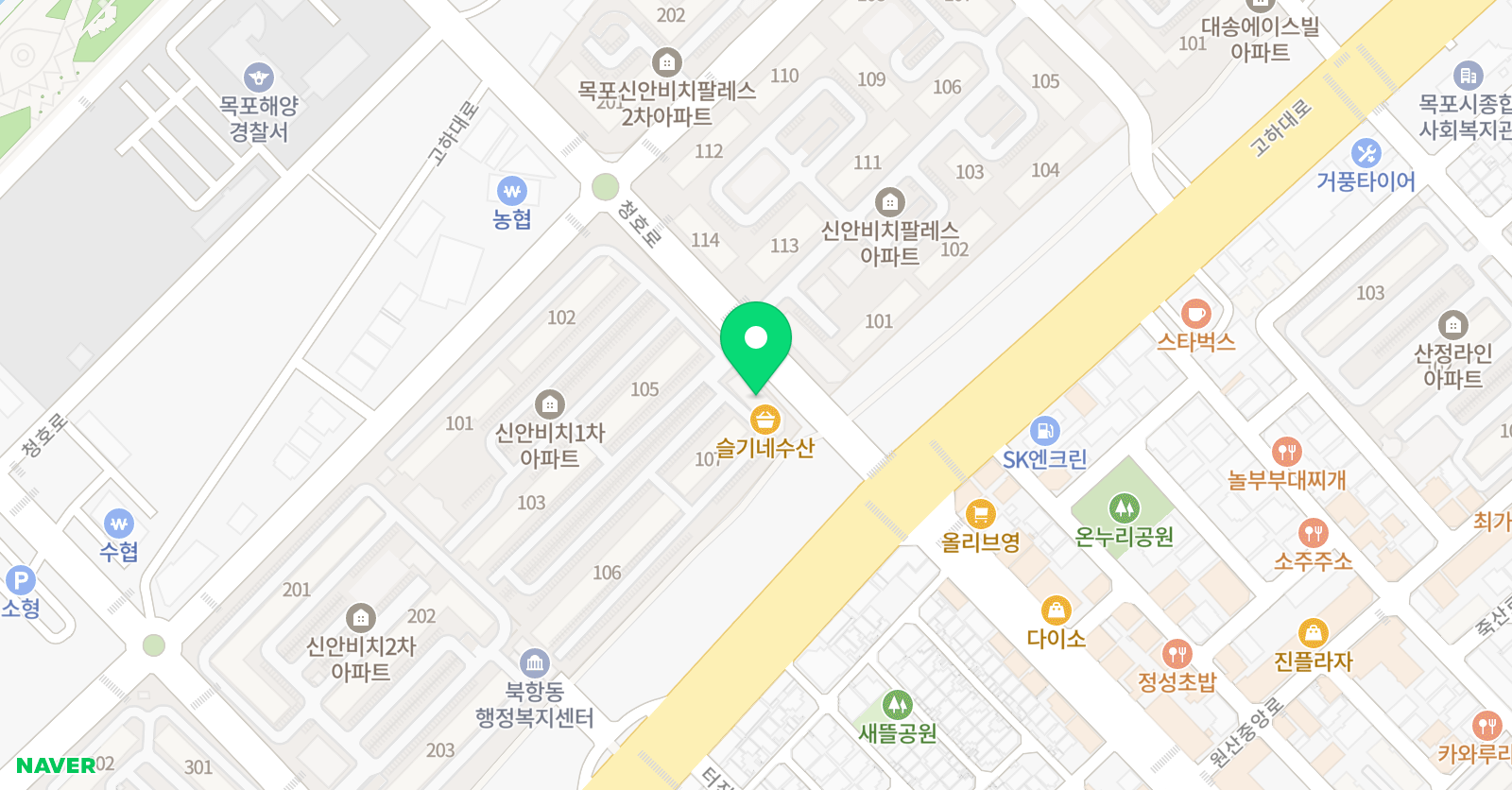 EiE고려대 어학원 목포북항캠퍼스 위치