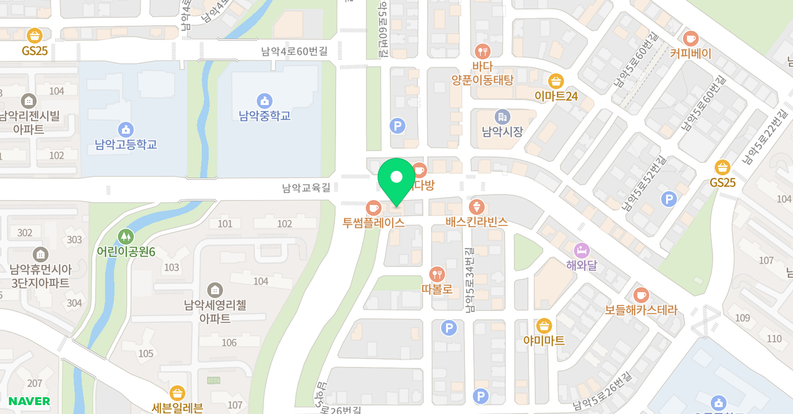 남악 강한영어학원 위치