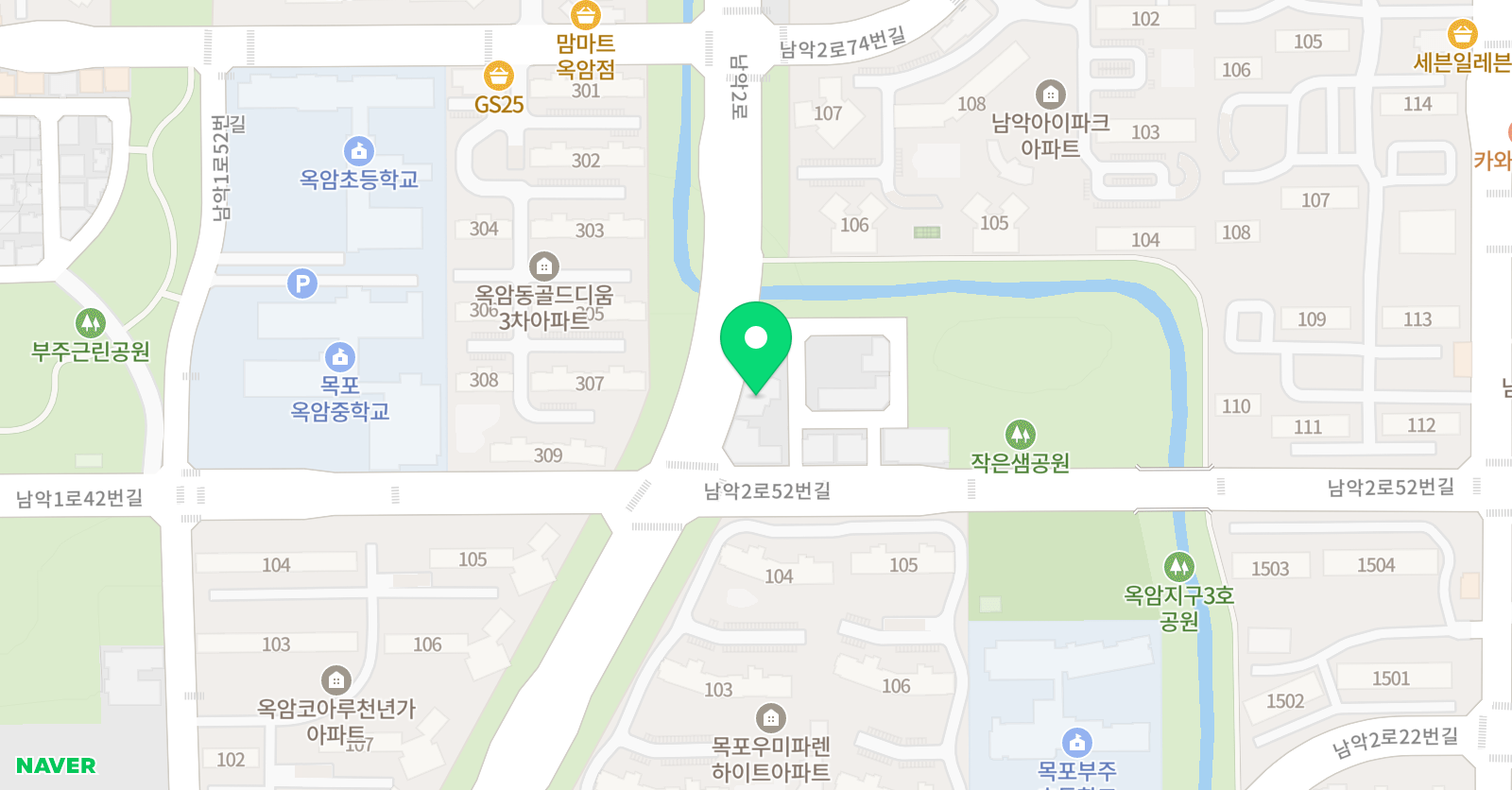 남악김샘 학원 위치