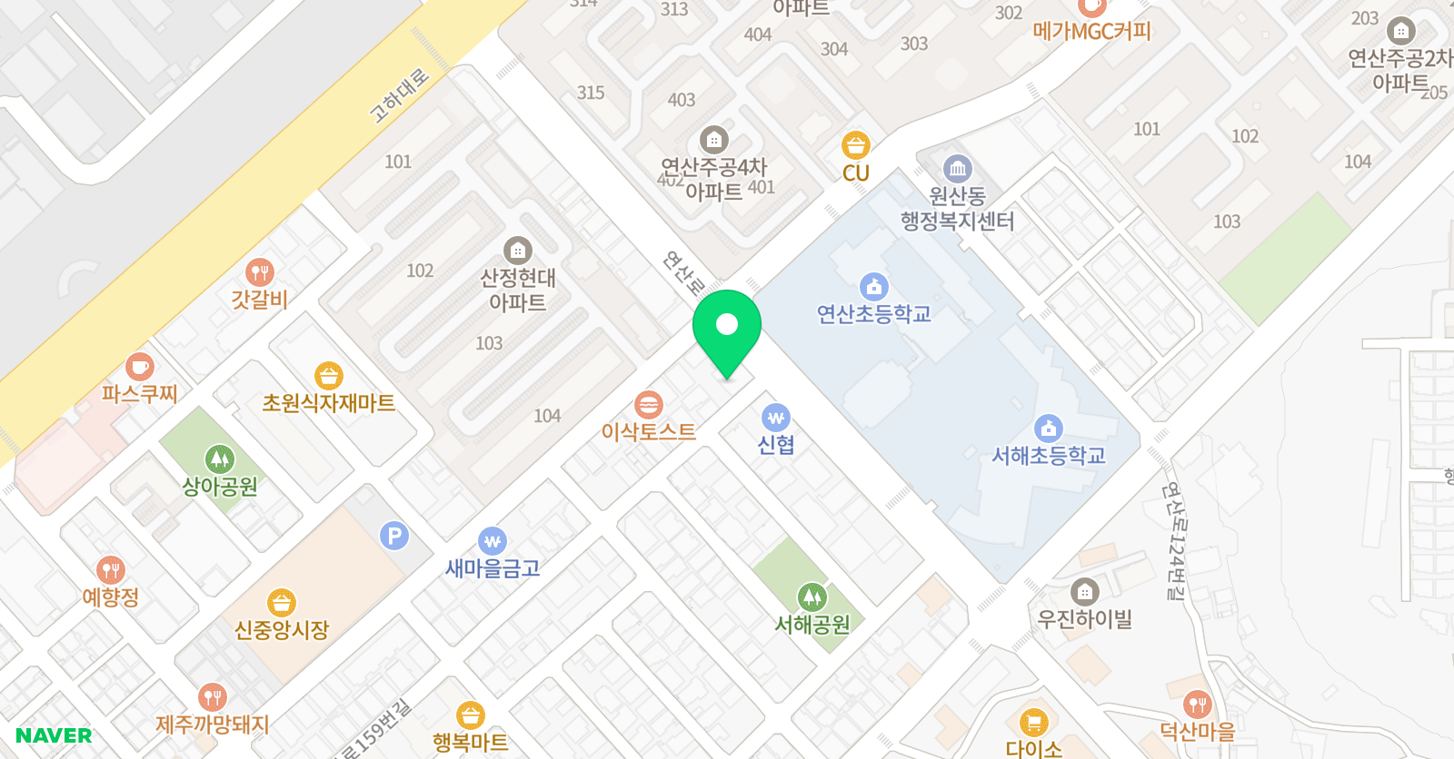 미래엔영어수학 더탑학원 위치