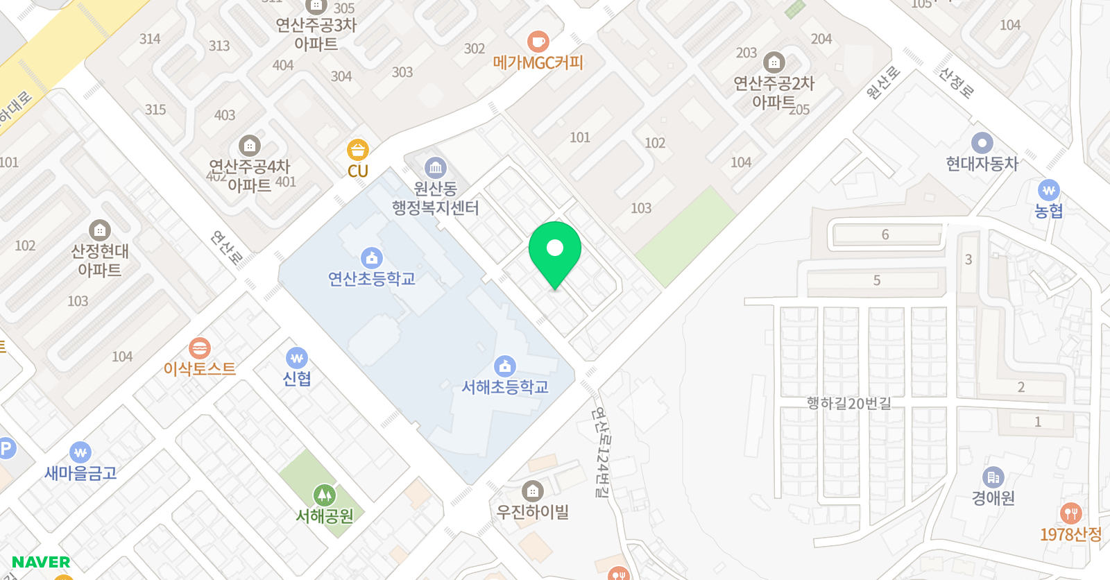 명문 어학원 위치