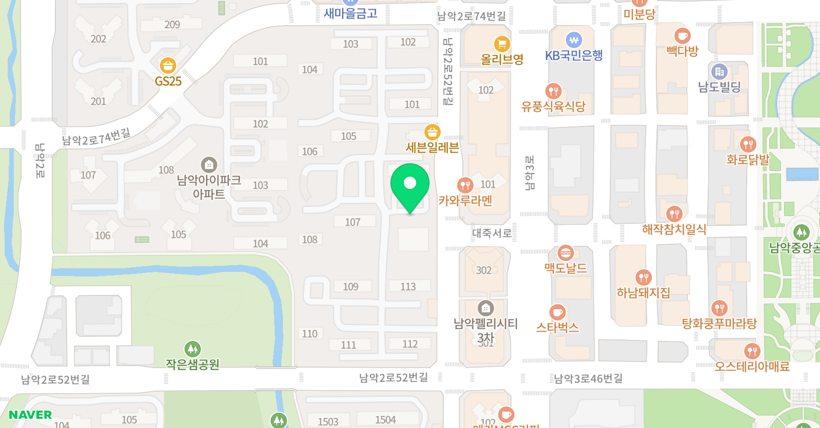 남악현무태권도장 위치