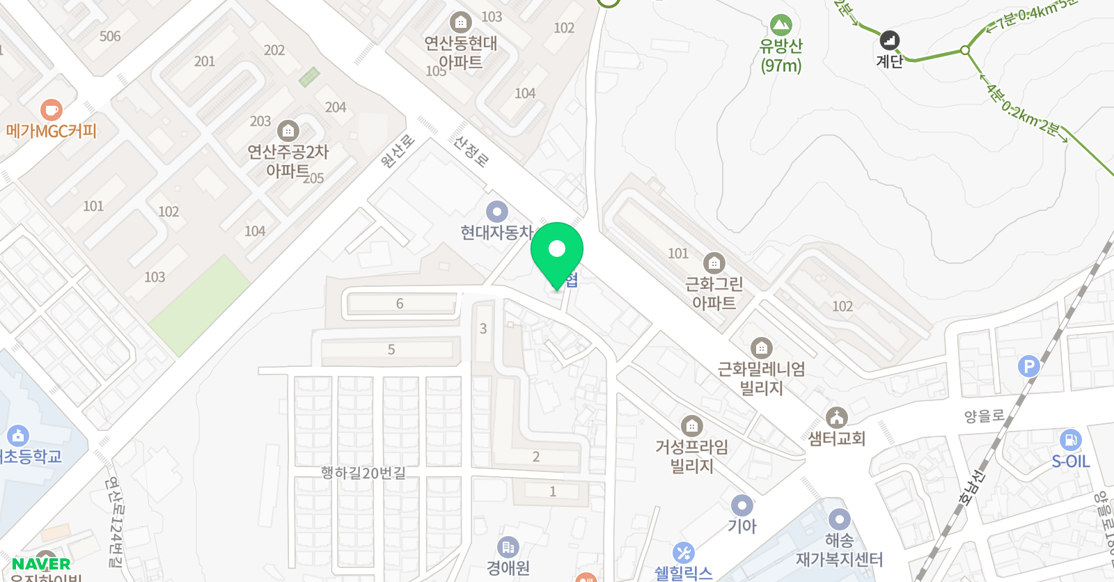 김영운 무용학원 위치
