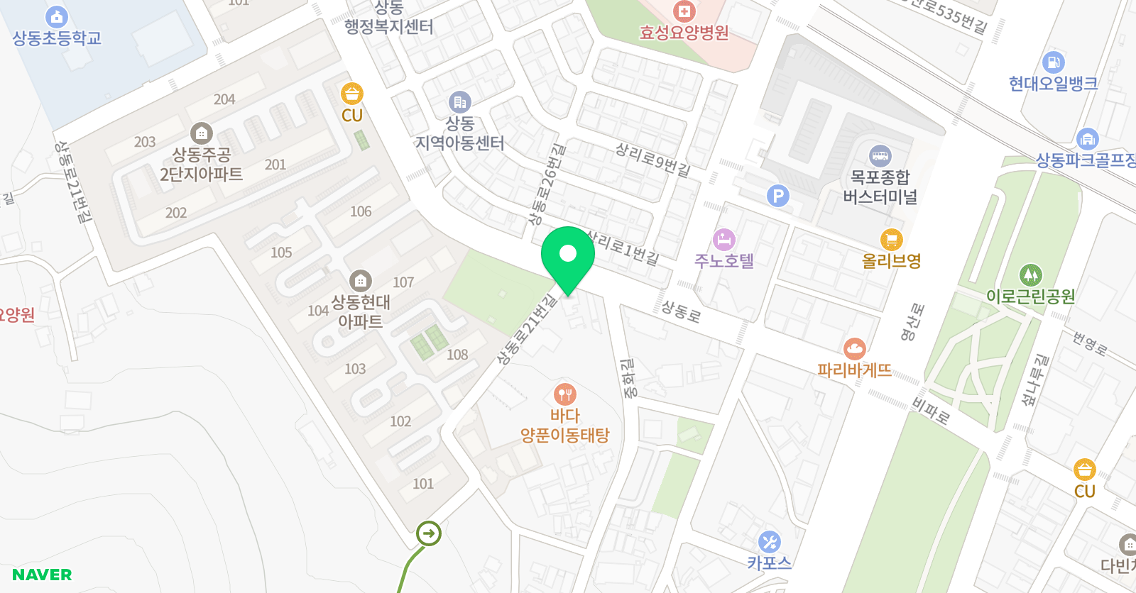 바른영 수학학원 위치