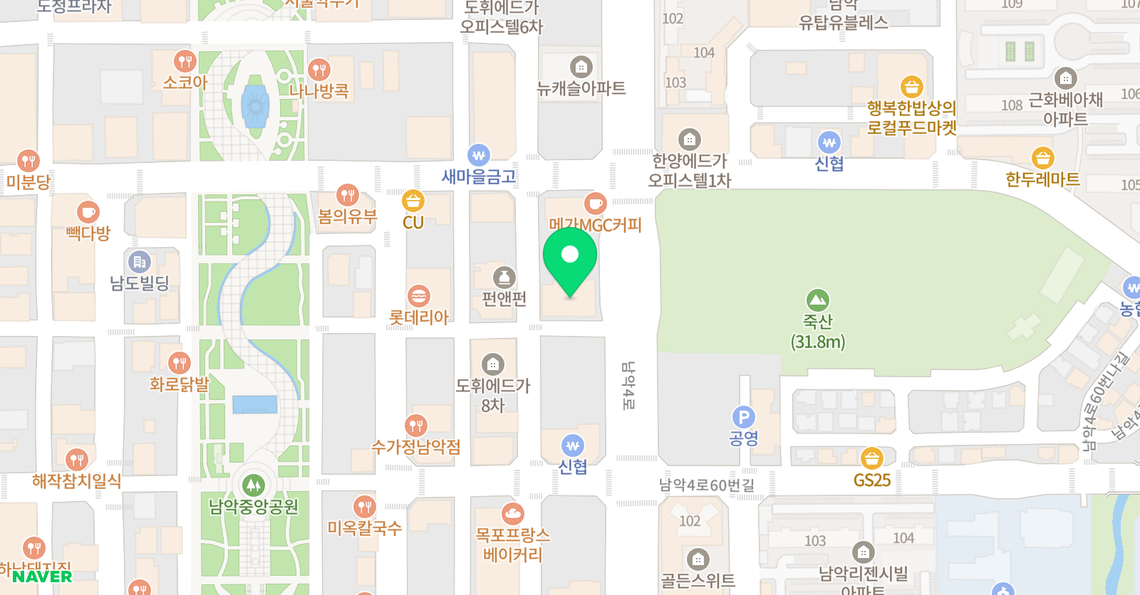 정상 어학원 목포남악분원 위치