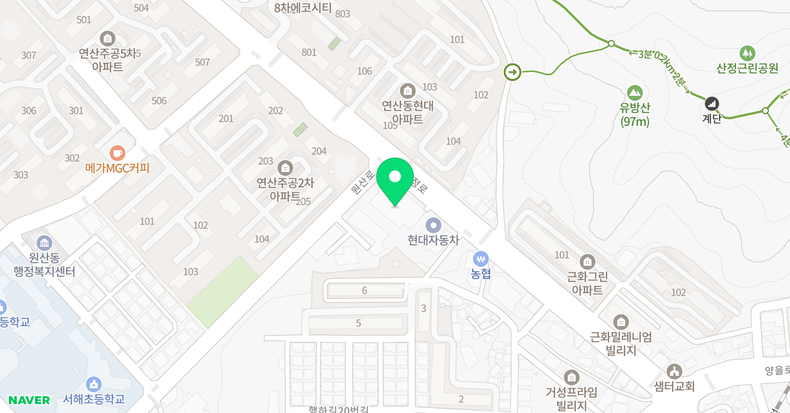 에이탑학원 위치