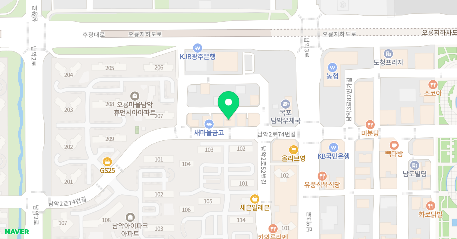 남악 한국학원 위치