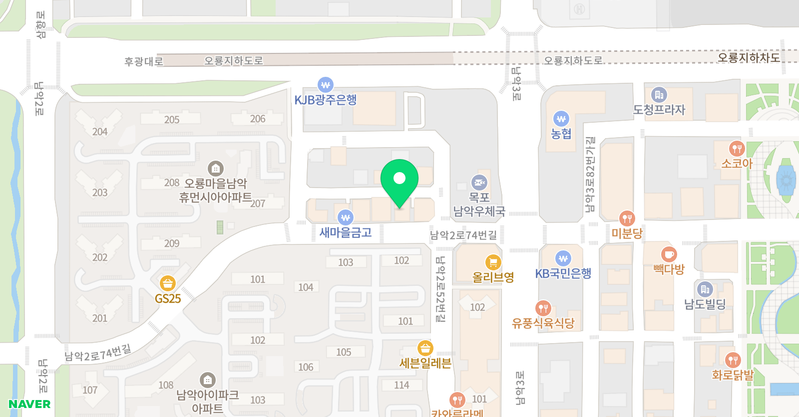 뮤엠 영어 남악점 위치