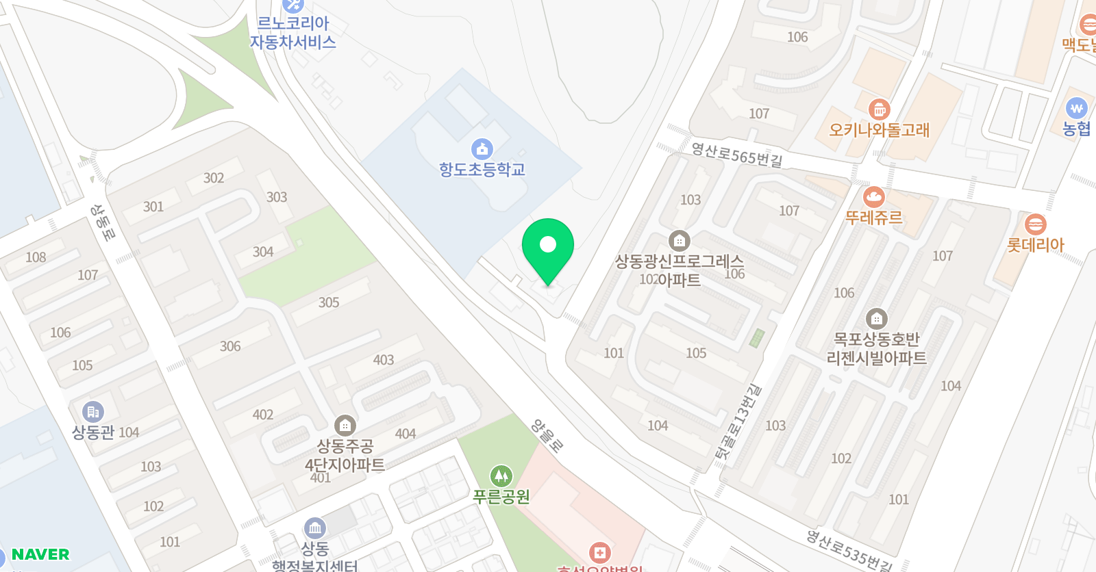 힐링 음악학원 위치