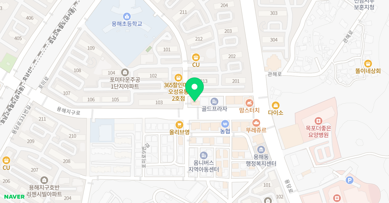 포미비룡 태권도/유아스포츠클럽 위치