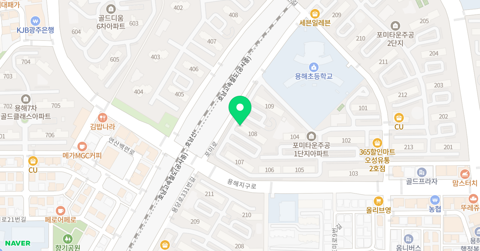 빨간펜 수학의달인 목포포미점 위치