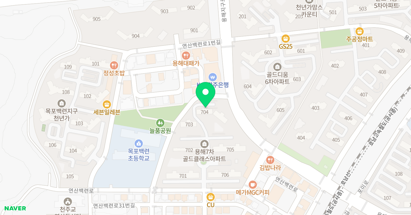 한우리 독서토론논술 연산점 위치