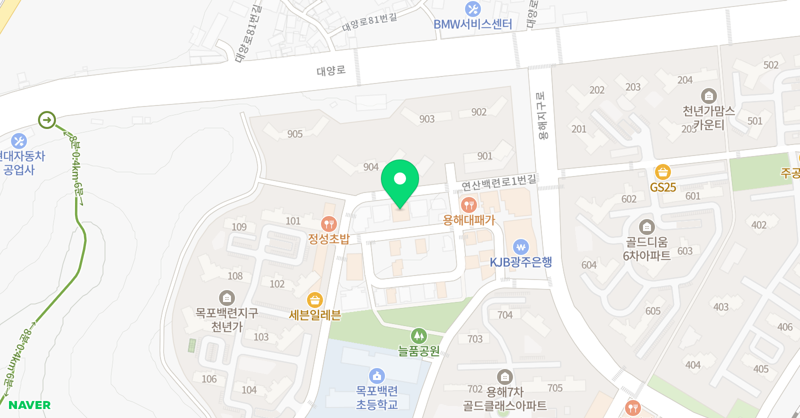더오름 국어학원 위치