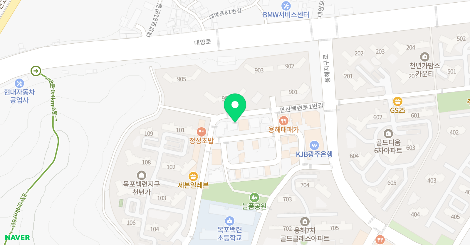 엘렌쌤 영어학원 위치