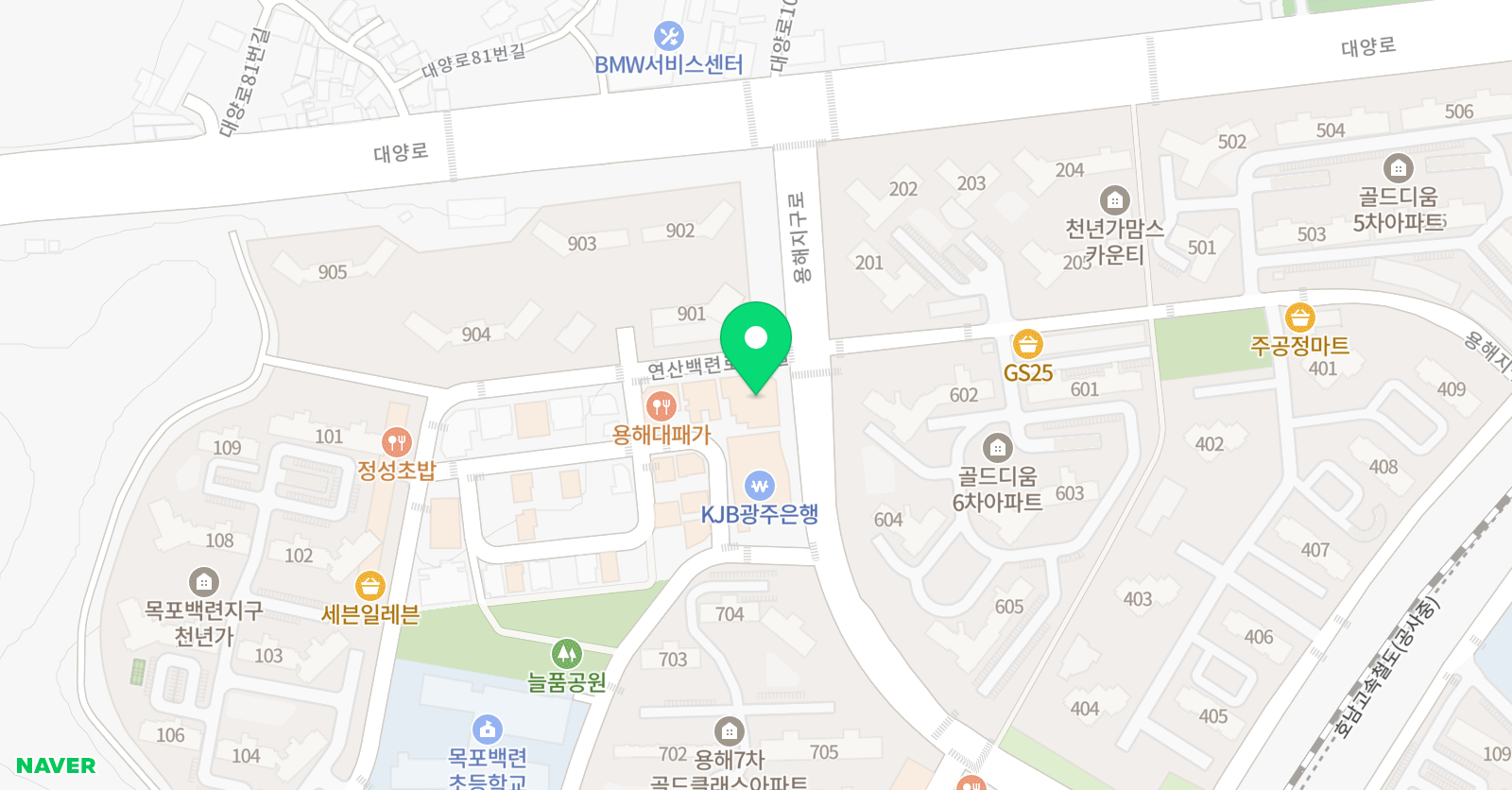 백선생 영어 위치