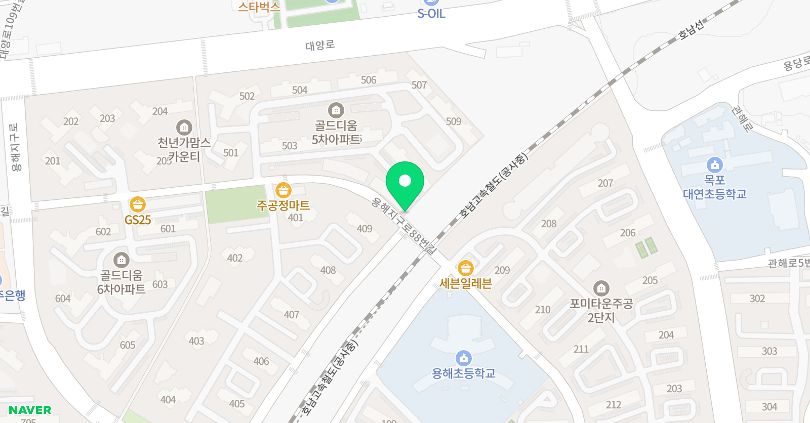 스마트해법영어 용해골드점 위치