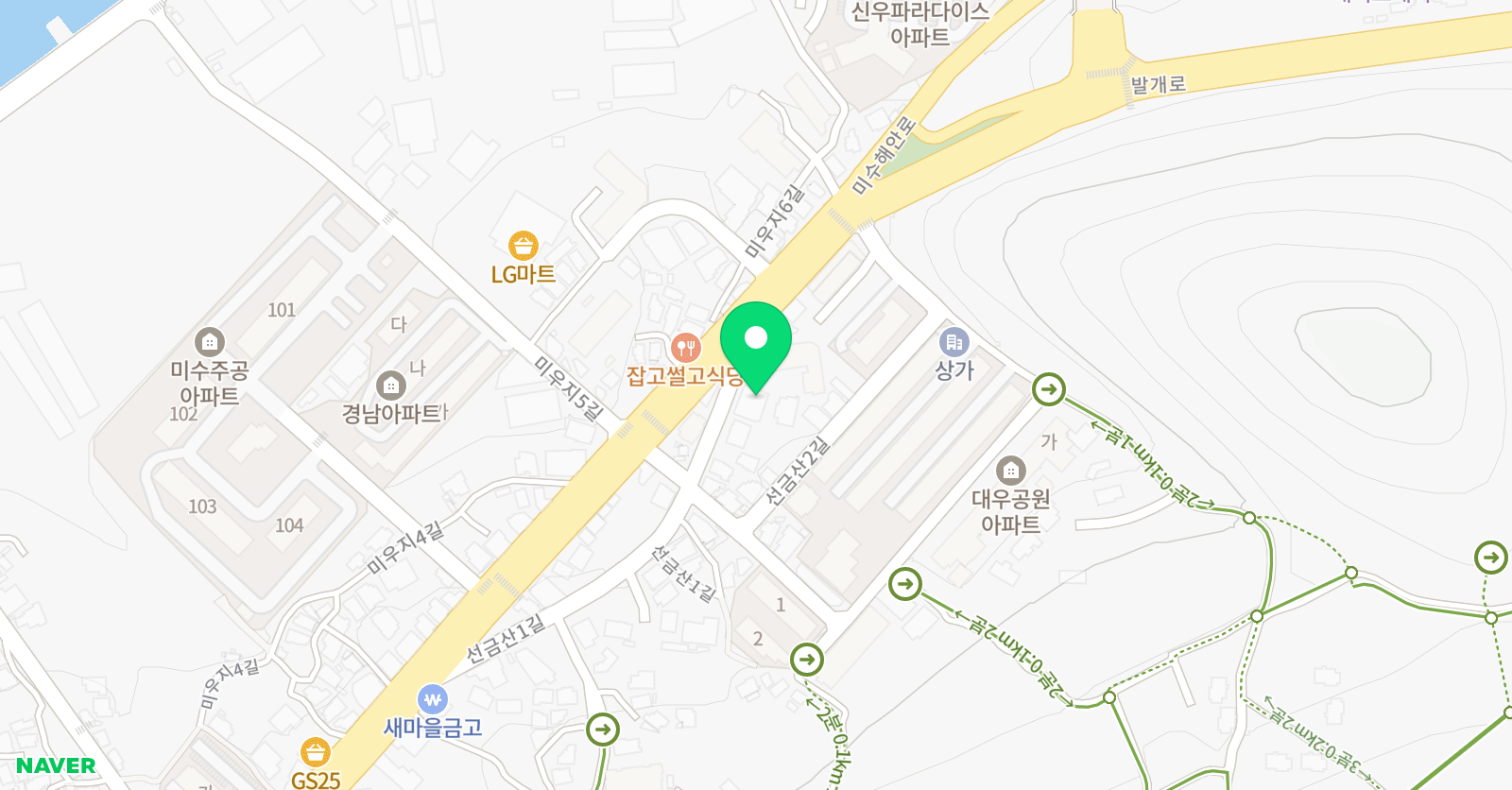 가람 학원 위치