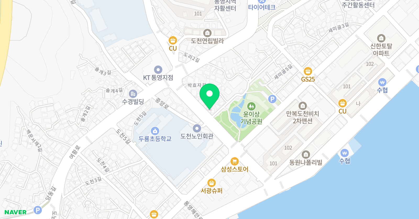 미술 교습소 통영을그리다 위치
