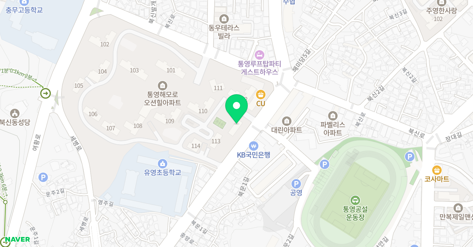 국가대표 태사랑태권도 북신관 위치