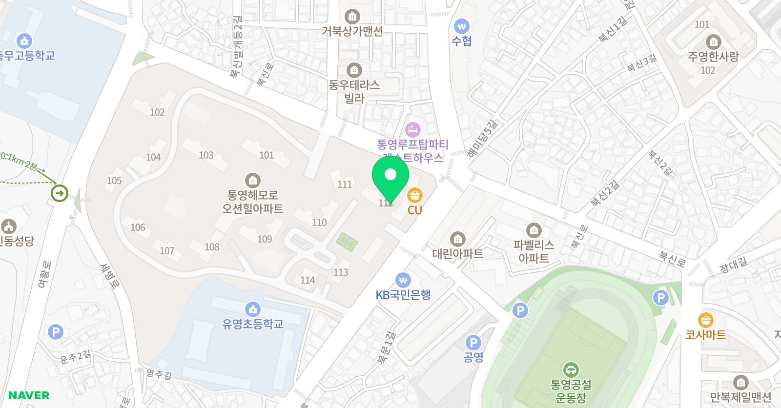 링키홈 통영해모로점 위치