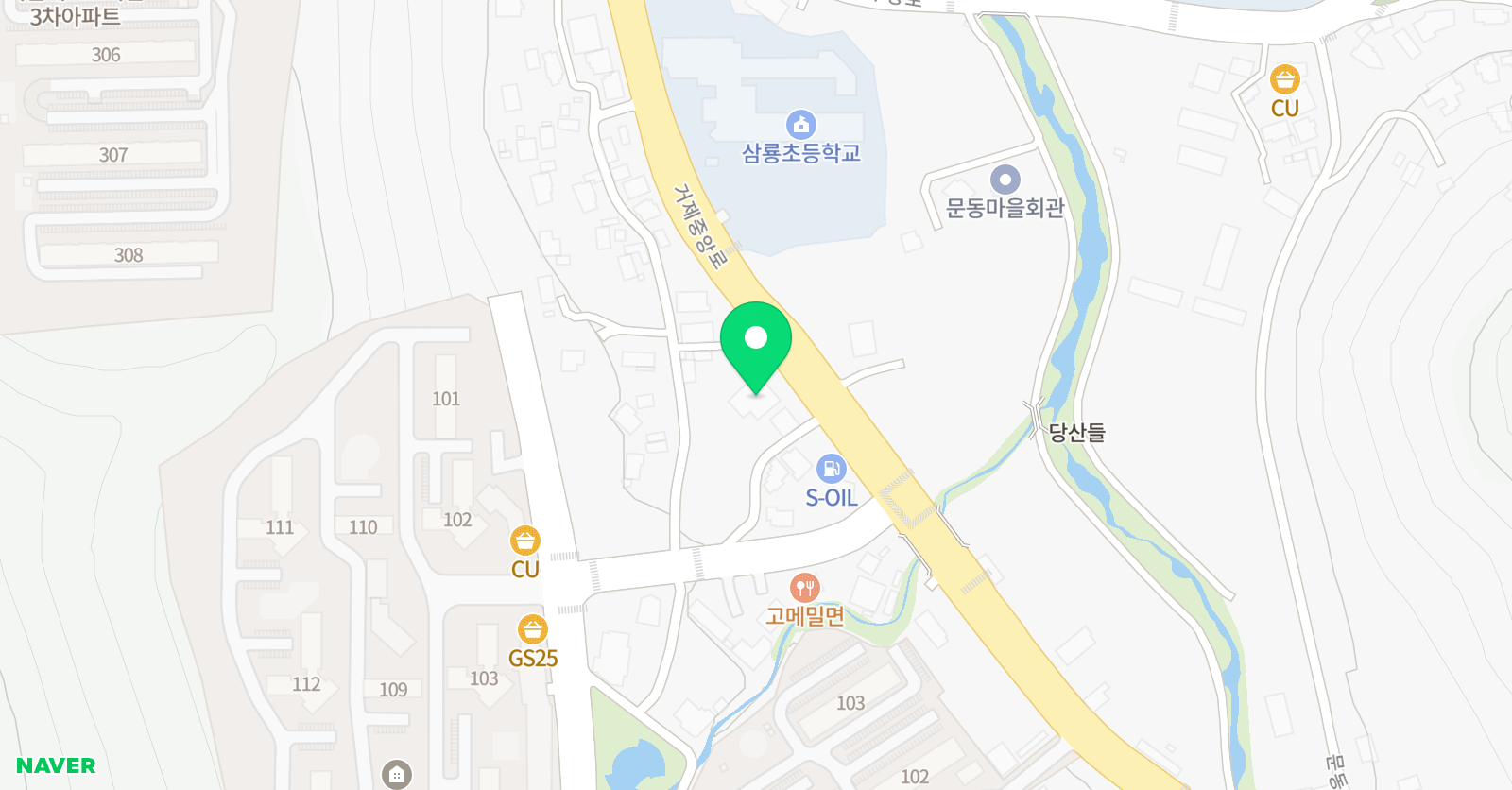뮤엠 영어 삼룡초점 위치