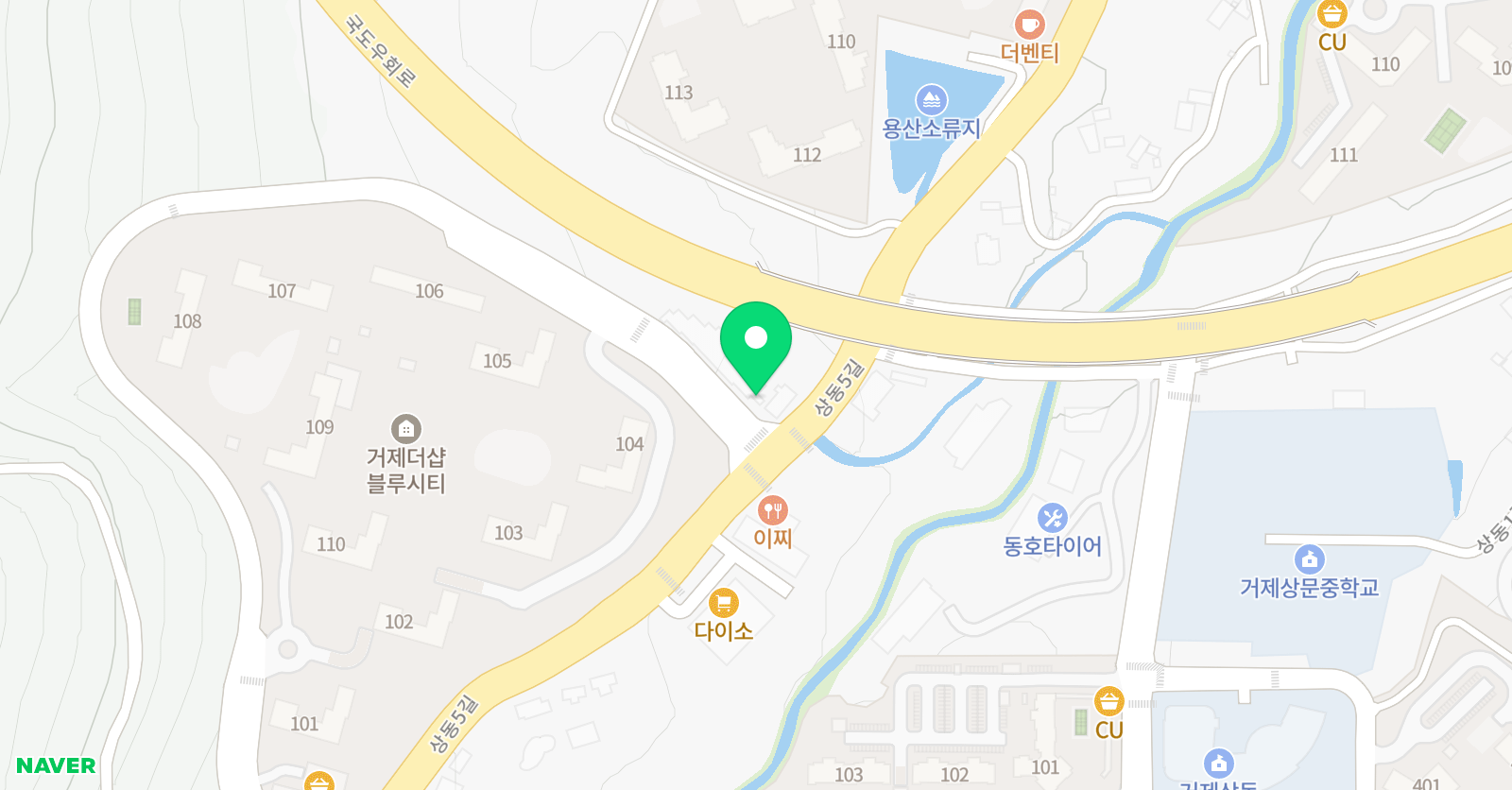 K2플러스미르 학원 위치