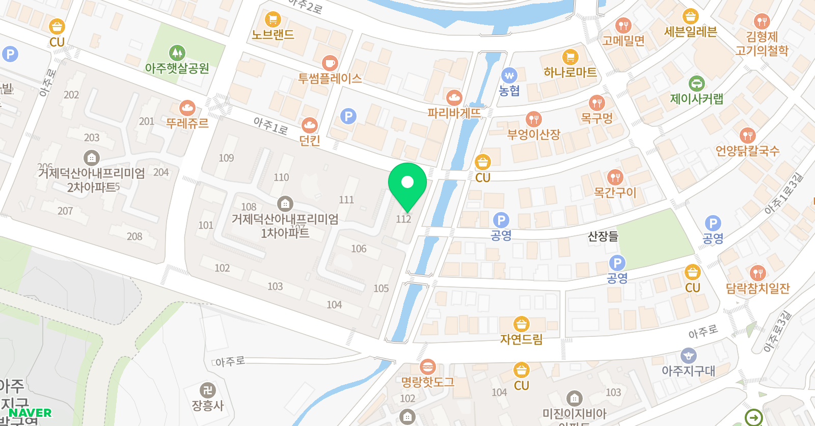 빨간펜 수학의달인 거제아주덕산아내점 위치