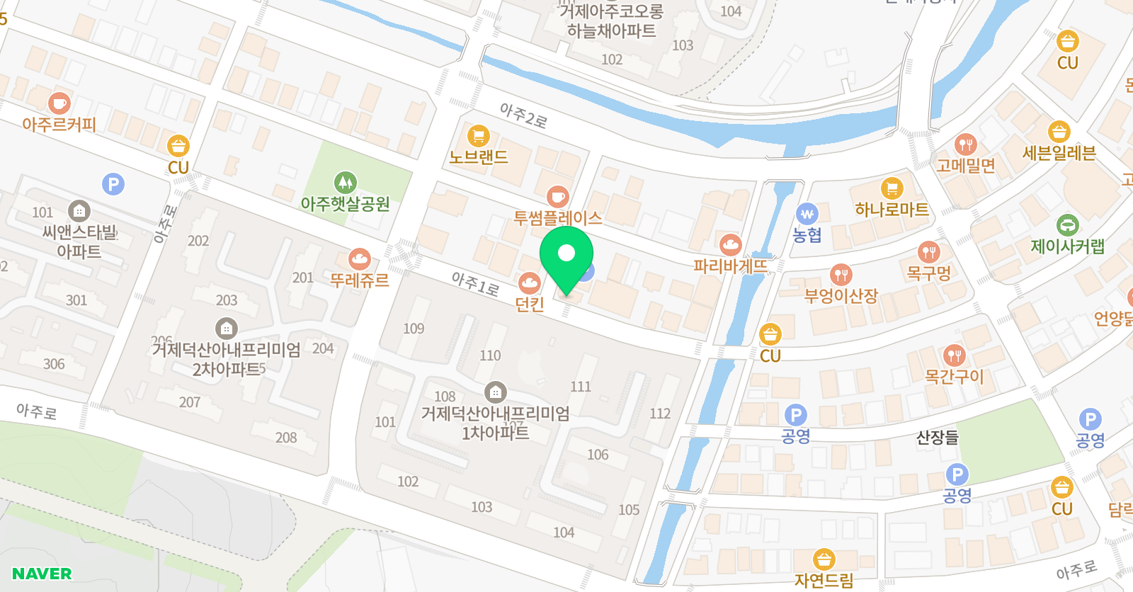 아주프리미엄 학원 위치